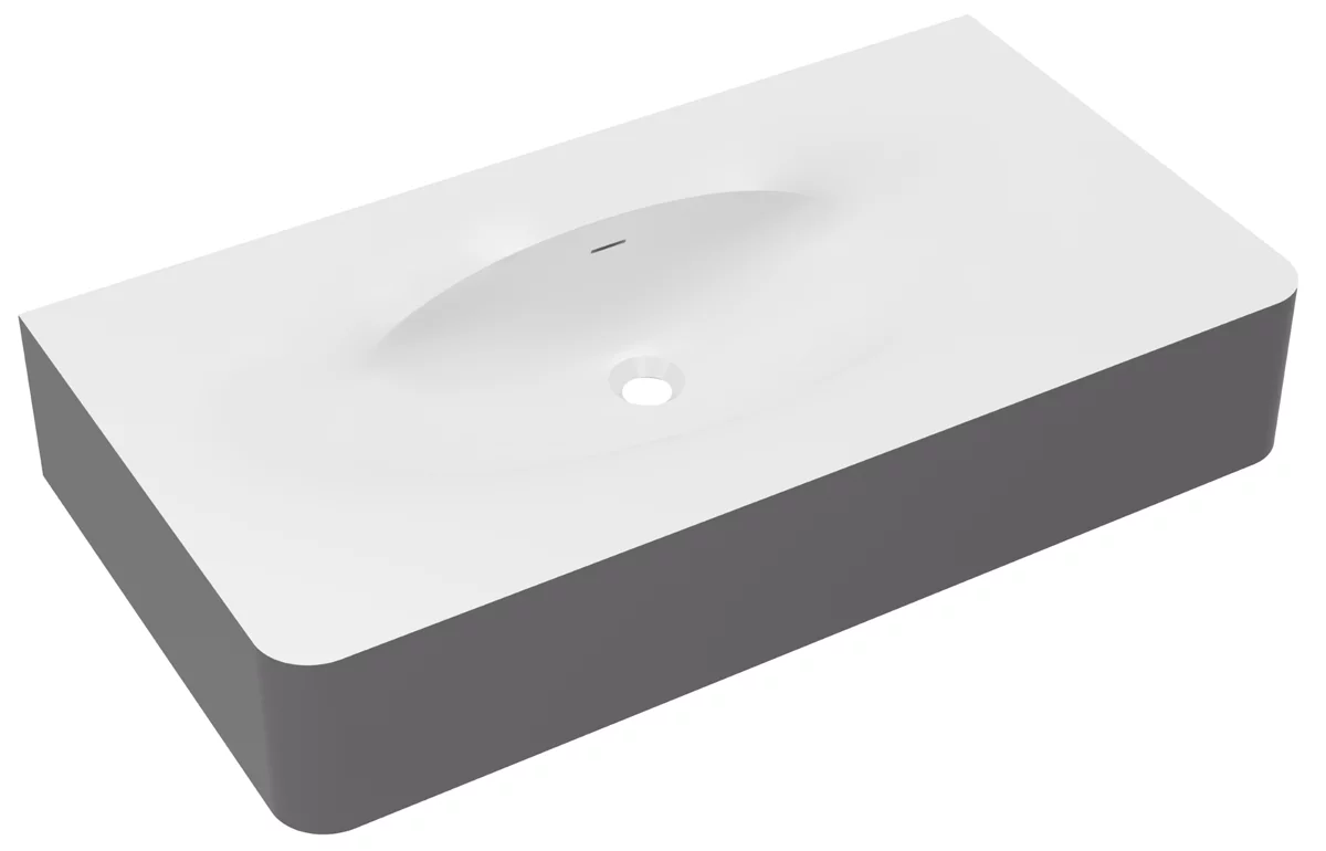 умывальник vincea caprise vcb-4ca120mwg белый матовый / темно-серый