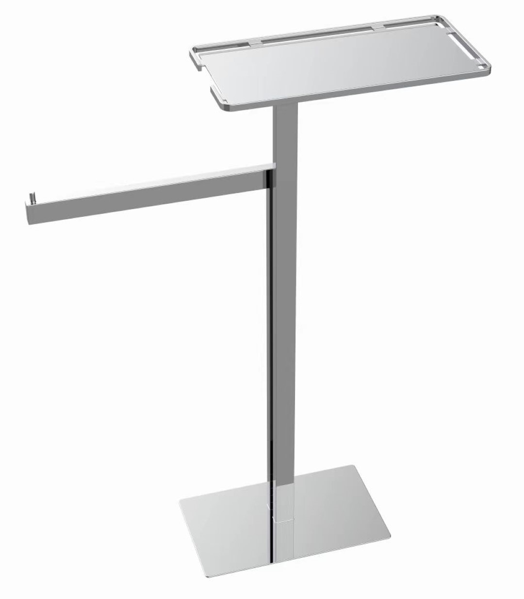стойка напольная boheme chrome 10952-cr с полкой и полотенцедержателем, хром