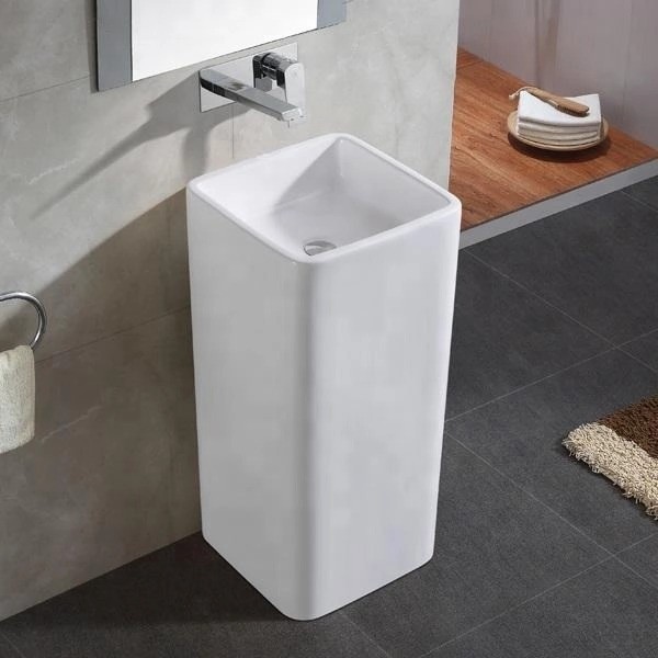 умывальник напольный ceramalux p7005l 40x40 белый