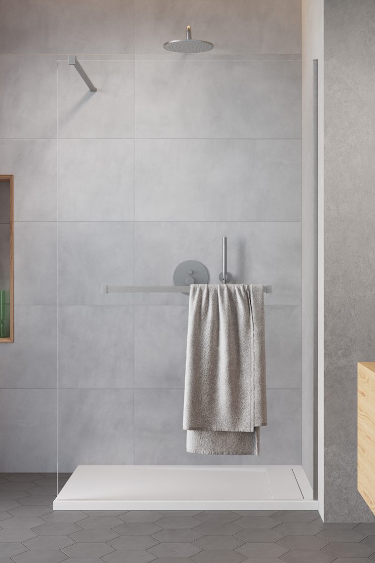 душевой уголок radaway modo new brushed nickel ii 145x200 с полотенцедержателем, стекла прозрачные, профиль брашированный никель