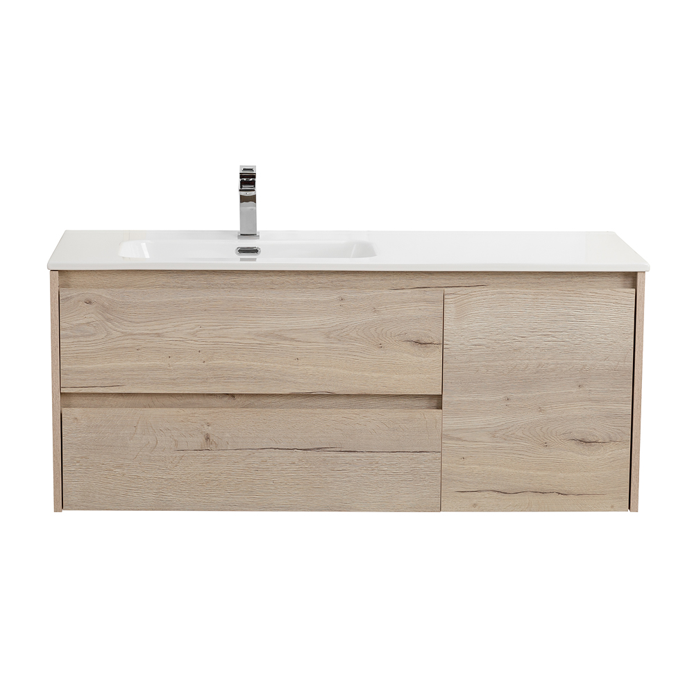 тумба под умывальник belbagno kraft-1200-2c-1a-so-rgb-l левая, rovere galifax bianco
