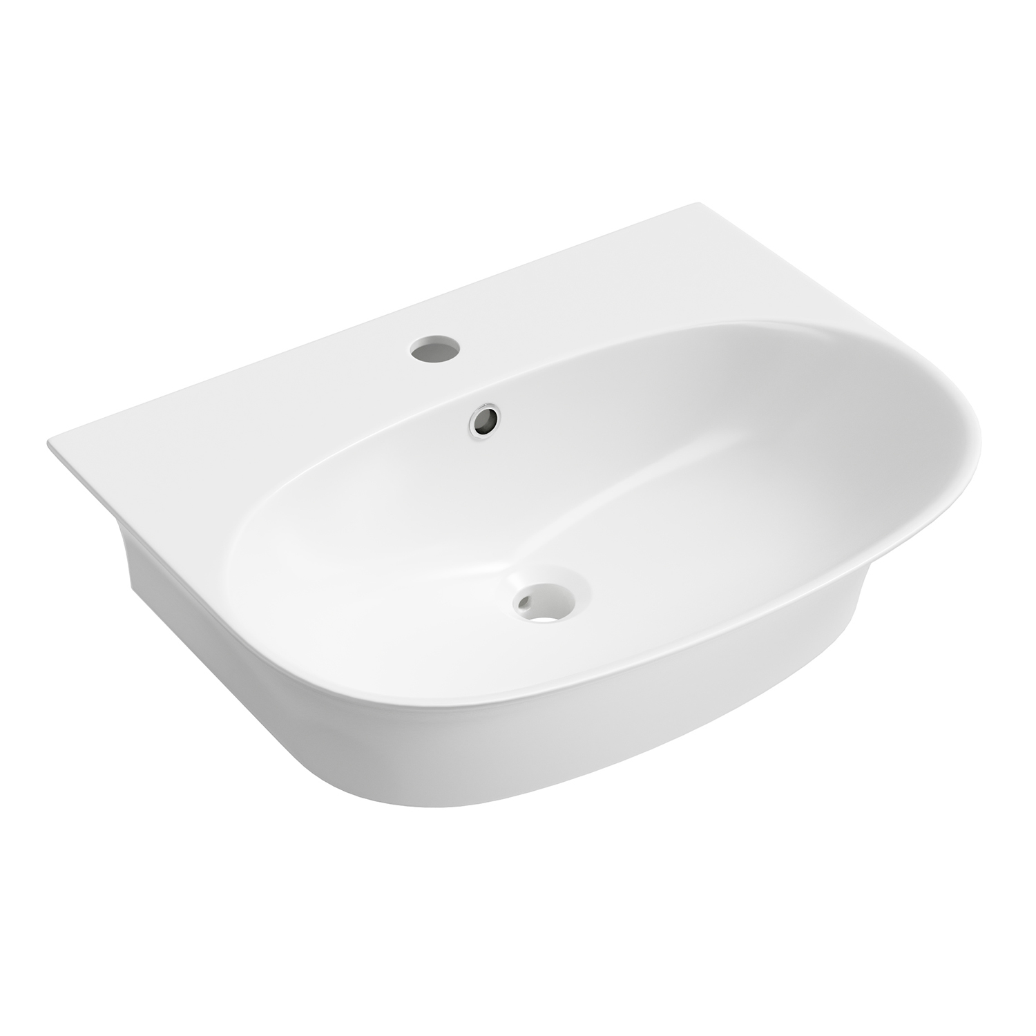 умывальник подвесной/накладной lavinia boho bathroom sink 33311075 55x43 белый глянец