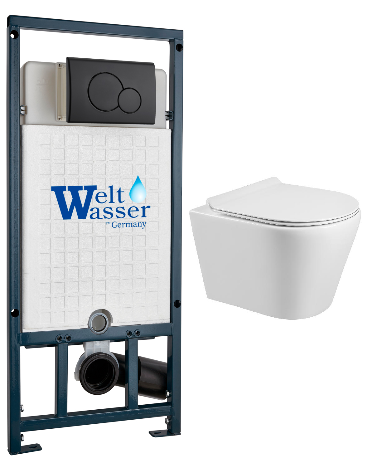 комплект инсталляции welt-wasser marberg 507 rd bl с унитазом alpen a01s