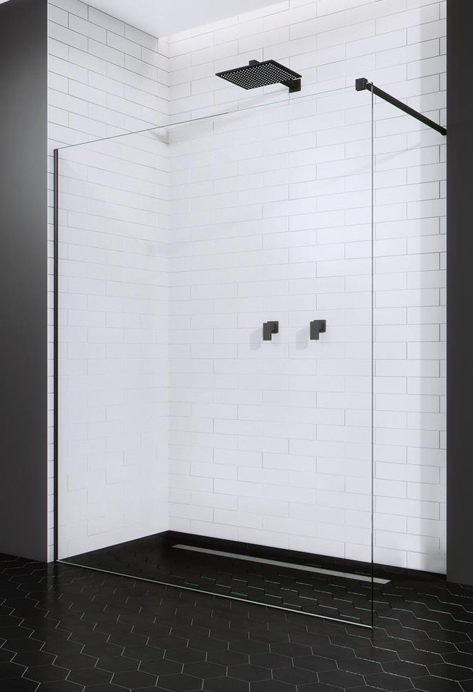 душевой уголок radaway walk-in modo x ii black 125