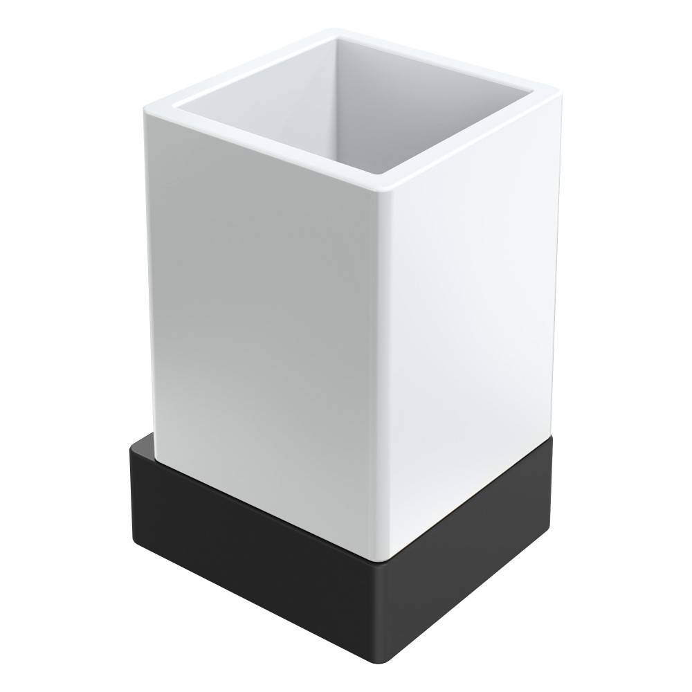 стакан настенный boheme qubic 10724-b черный