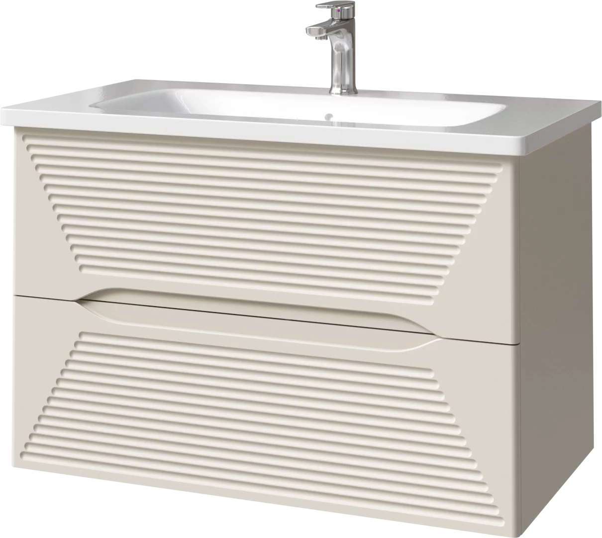 тумба подвесная caprigo modo terza 80 35613-sf023 бежевый матовый