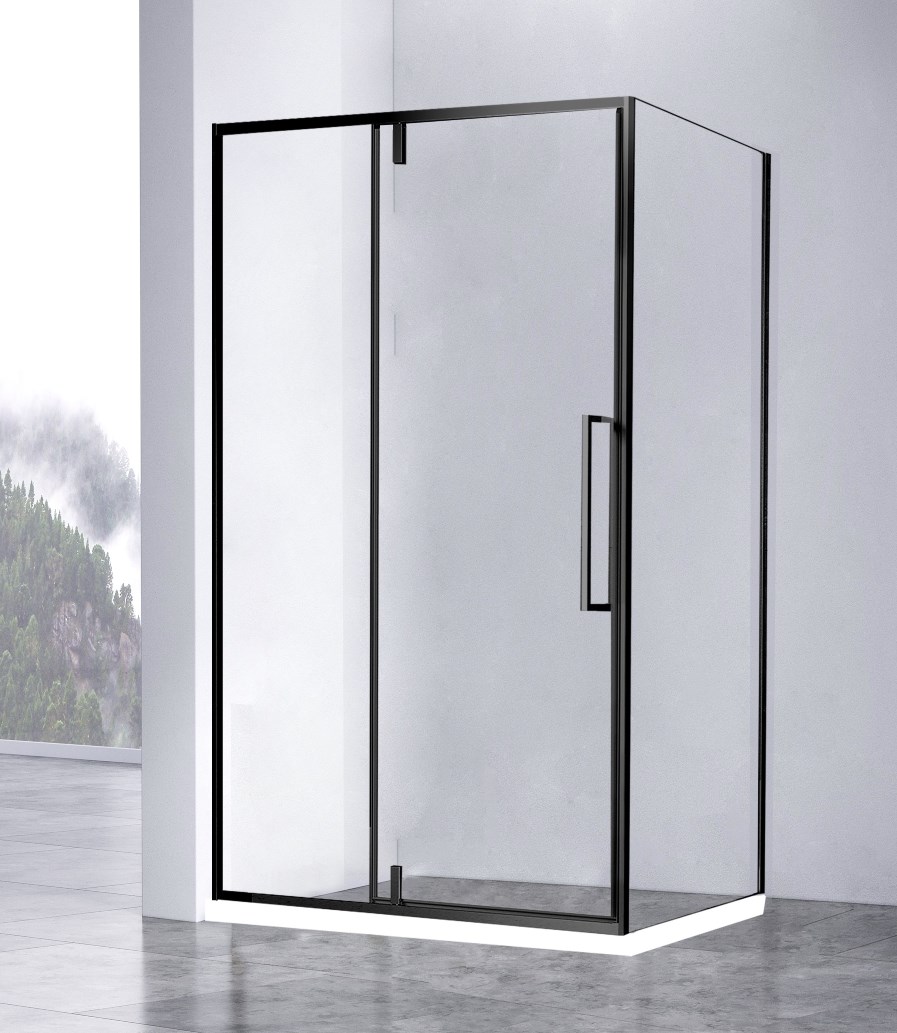 душевой уголок vincea slim-n vsr-4snp1012clb 120x100 прозрачное стекло / профиль черный матовый