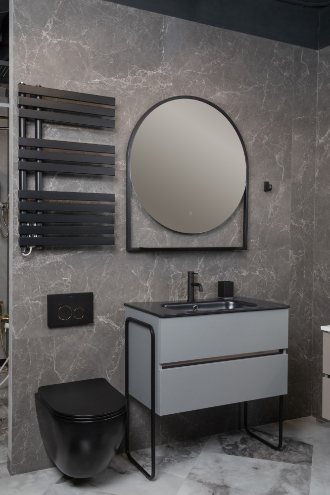 тумба подвесная armadi art vallessi 80 см, темно-серый