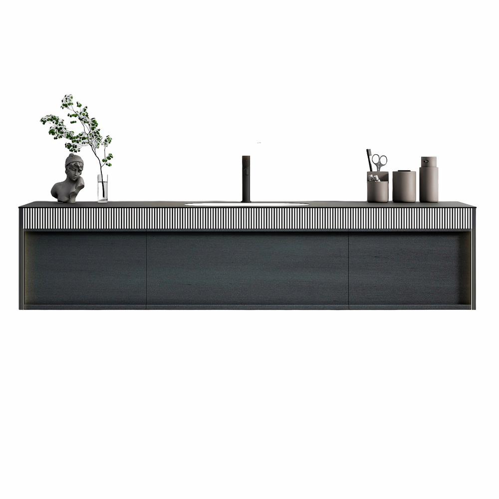тумба с умывальником black&white universe u950.1600 пепельный