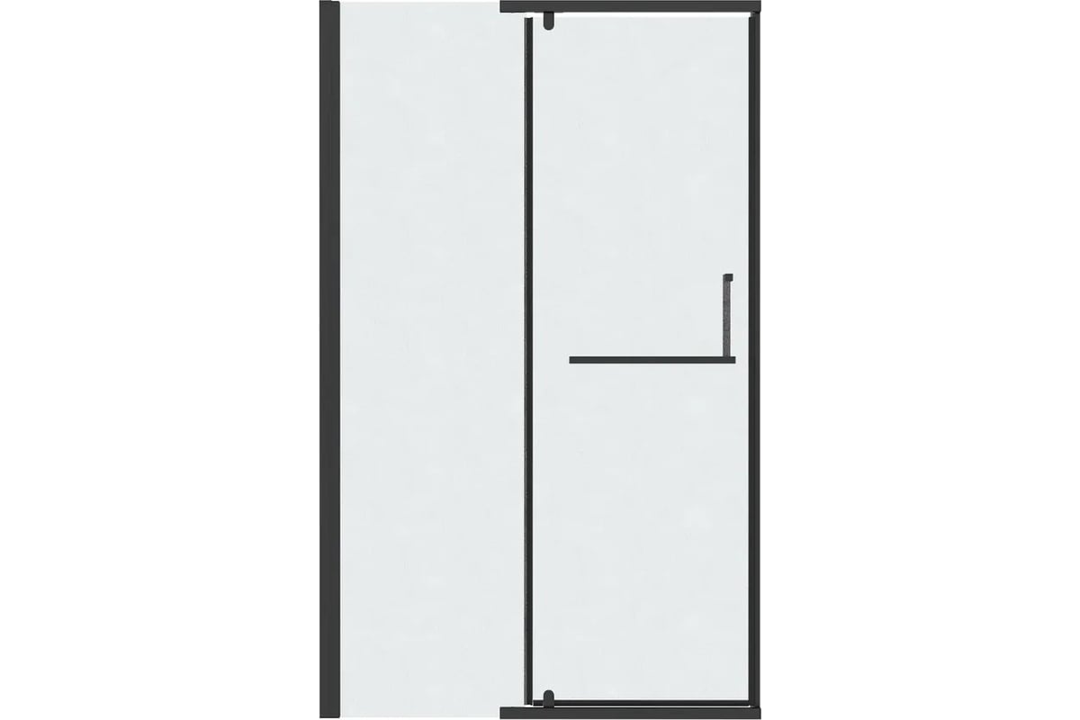 душевая дверь grossman pragma100x195 стекло шиншилла / профиль черный матовый