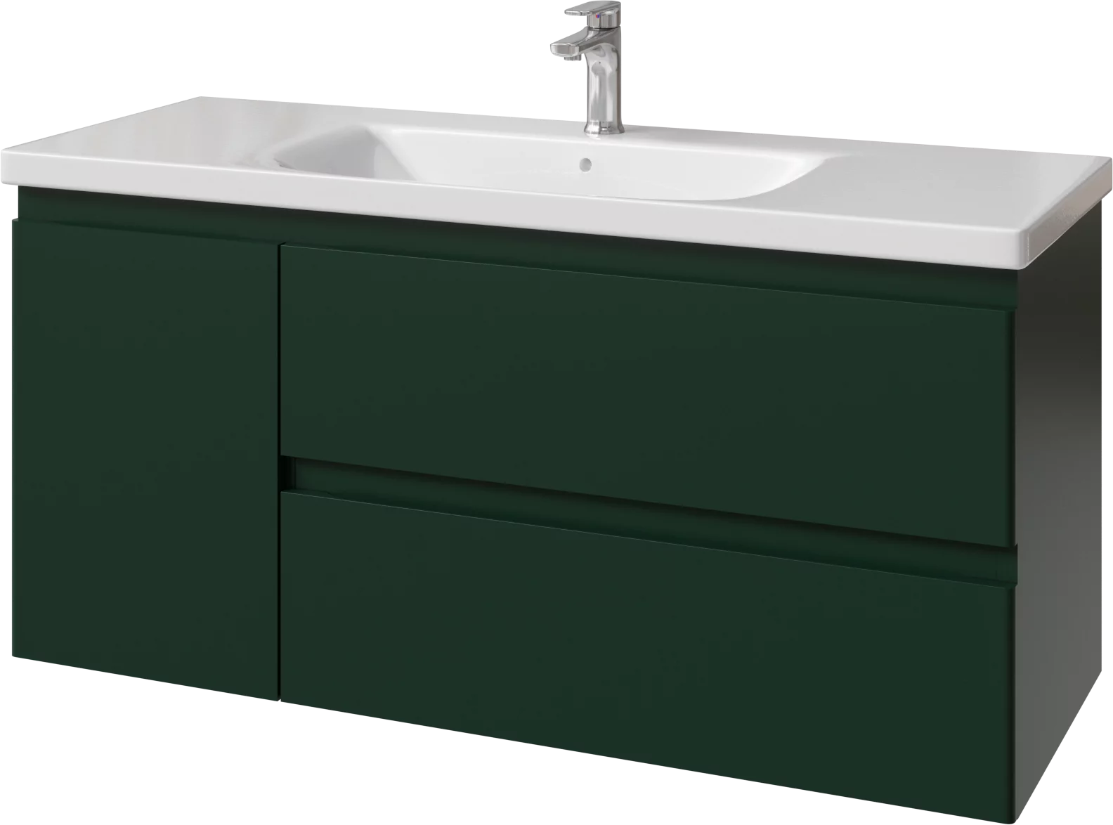 тумба подвесная caprigo forte 120 36117l eml-b134 зеленый матовый