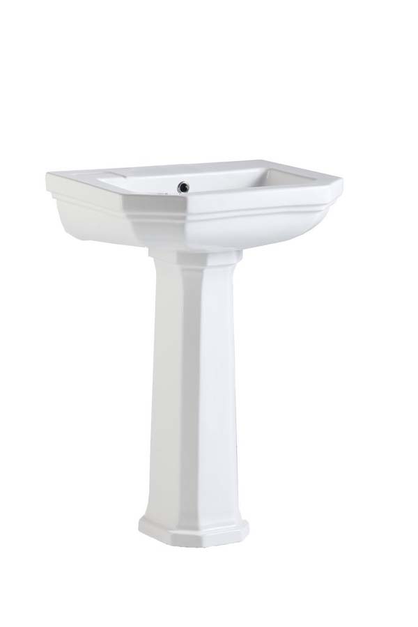 умывальник с пьедесталом boheme vogue 942  58x45 белый