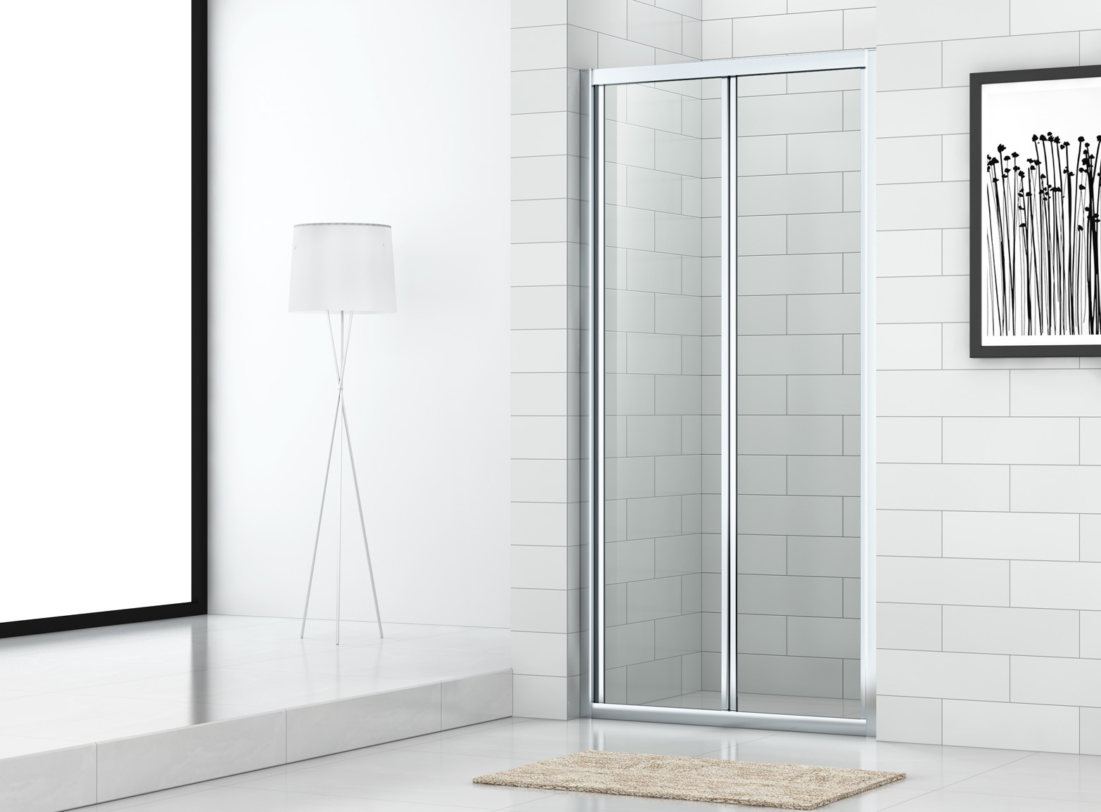 душевая дверь cezares eco-o-bs-80-c-cr 80x190 стекло прозрачное, профиль хром