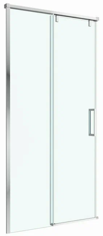 душевая дверь belbagno soft_close-2-bf-1-100-c-cr 100x200 стекло прозрачное, профиль хром