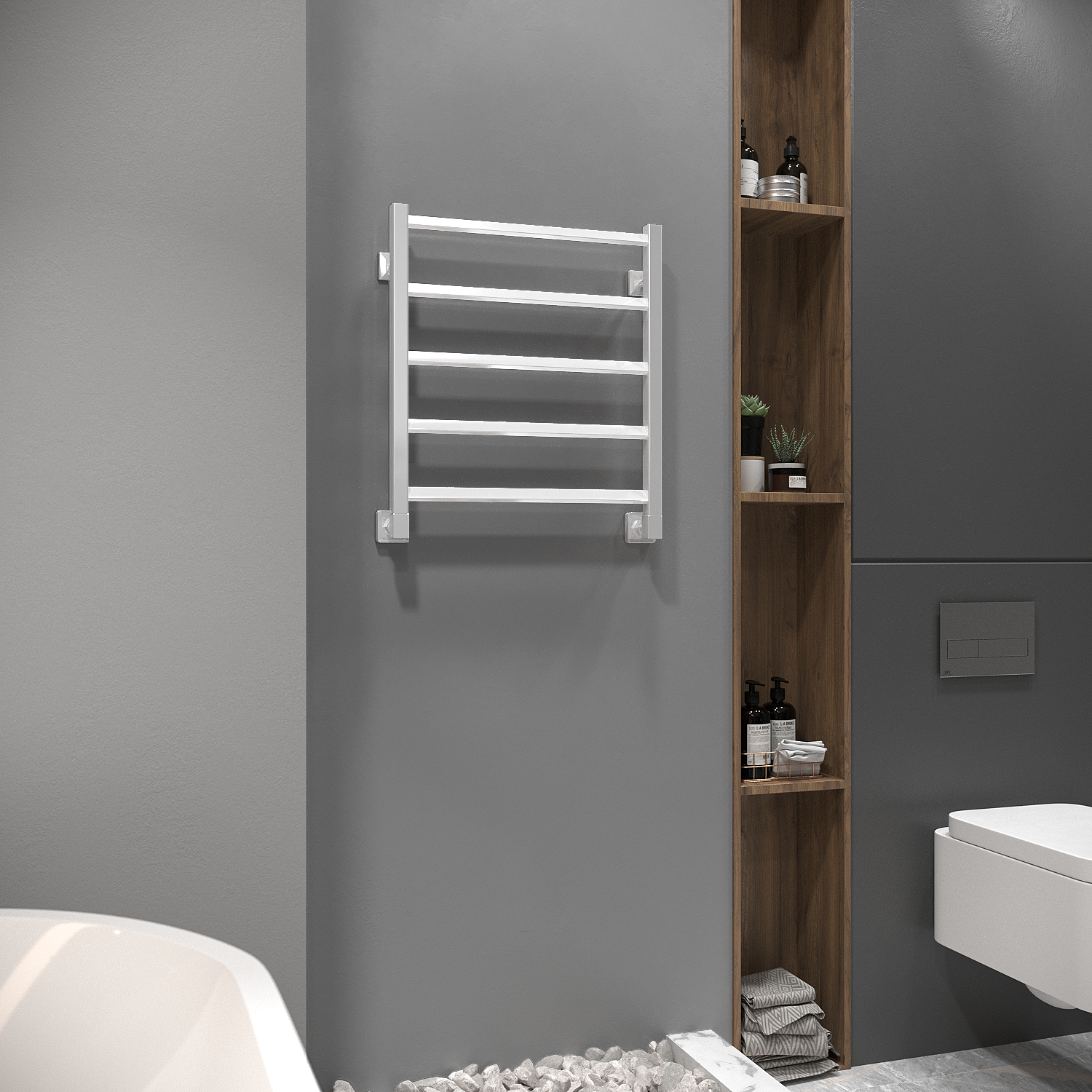 полотенцесушитель водяной stinox milana 50x60 белый глянец