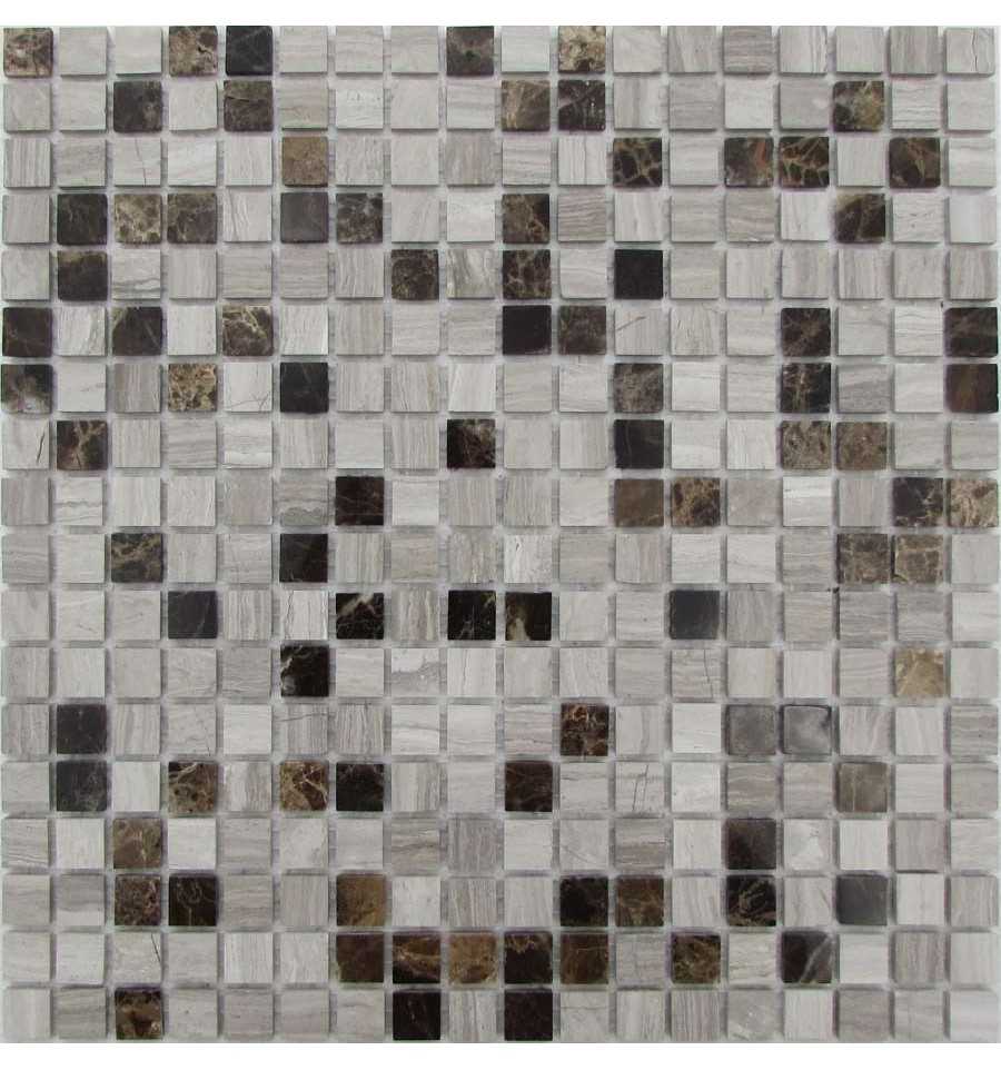 мозаика fk marble dark wooden 15-4p 30.5 х 30.5