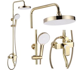 душевой стойка rea bloom gold white золото