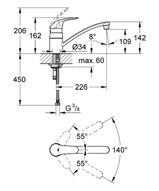 Смеситель для душа Grohe Euroeco 32740000 фото 3 смеситель для душа grohe euroeco 32740000 фото 3