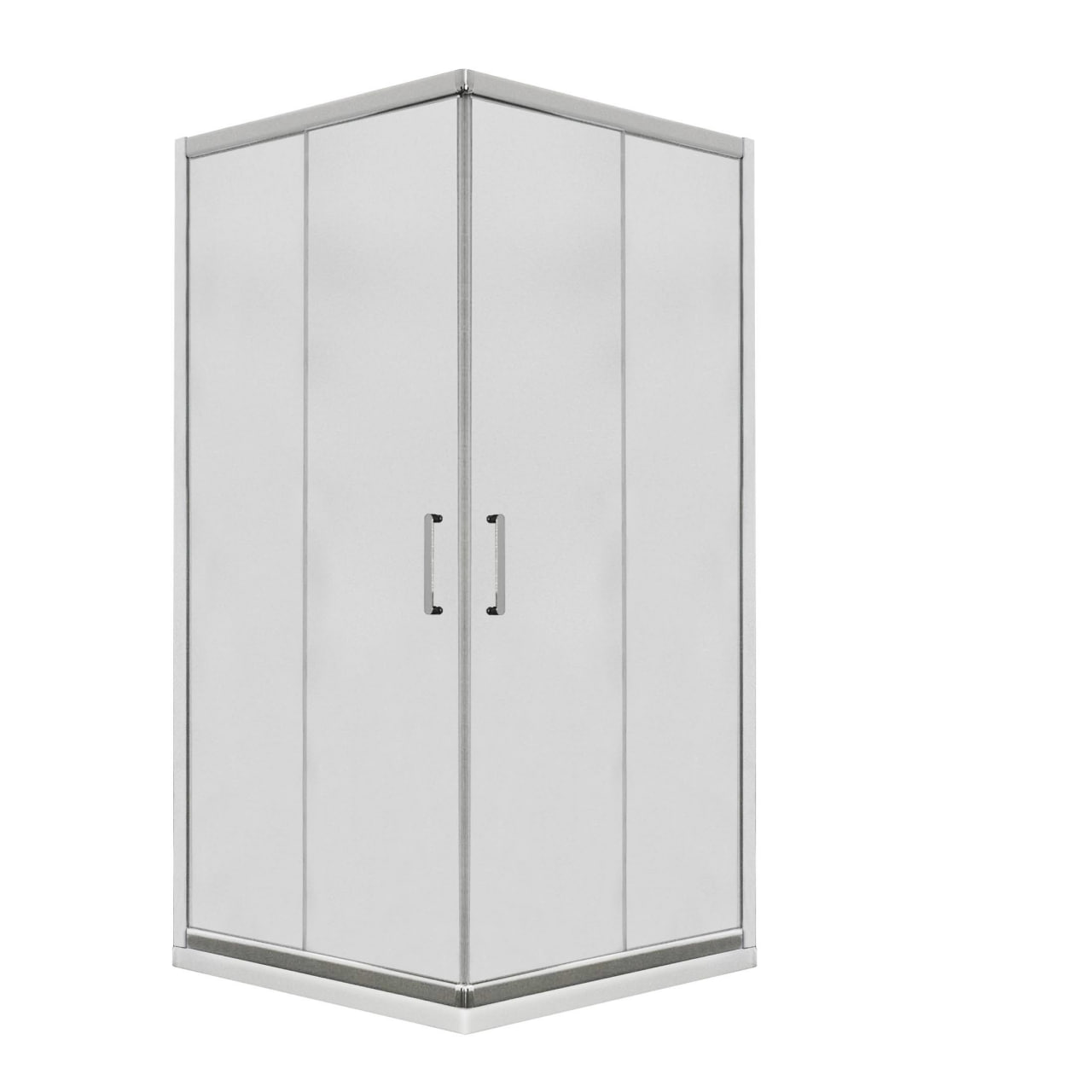 душевой уголок roxen caspia 100x80 стекла матовые, профиль хром