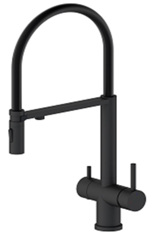 смеситель для кухни vivi felice 1314 n nero opaco черный матовый