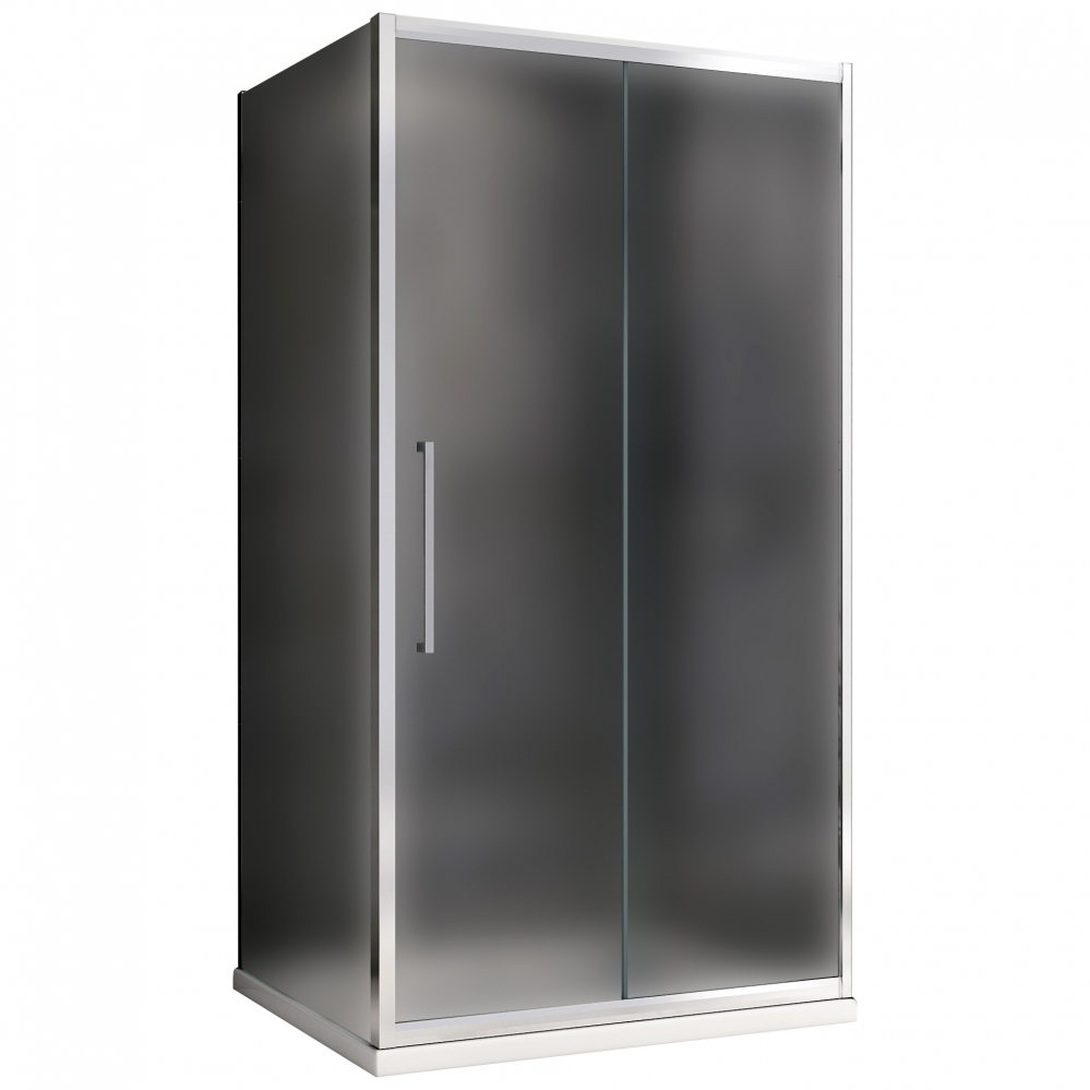 душевой уголок abber schwarzer diamant ag30170mh-s85m 170x85 стекла матовые, профиль хром
