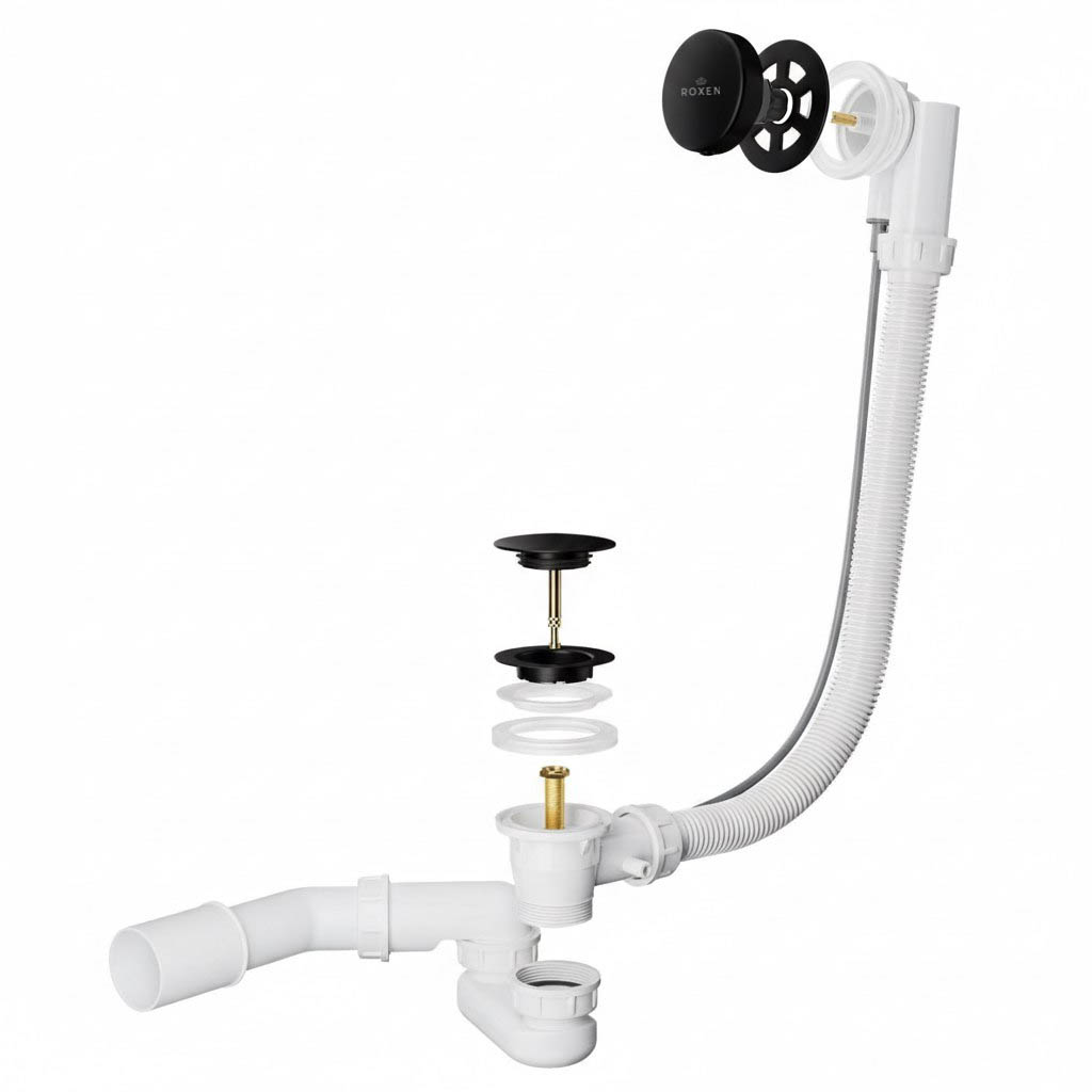 сифон для ванны roxen r70a-b черный