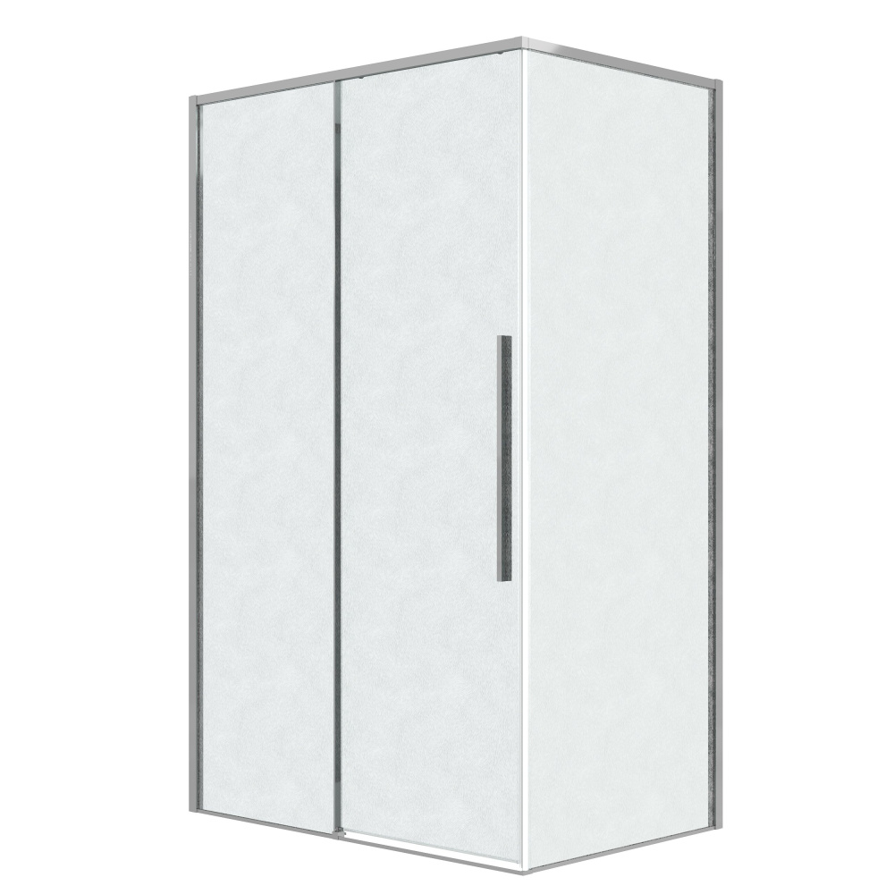 душевой уголок grossman galaxy 120x70 стекло шиншилла / профиль хром