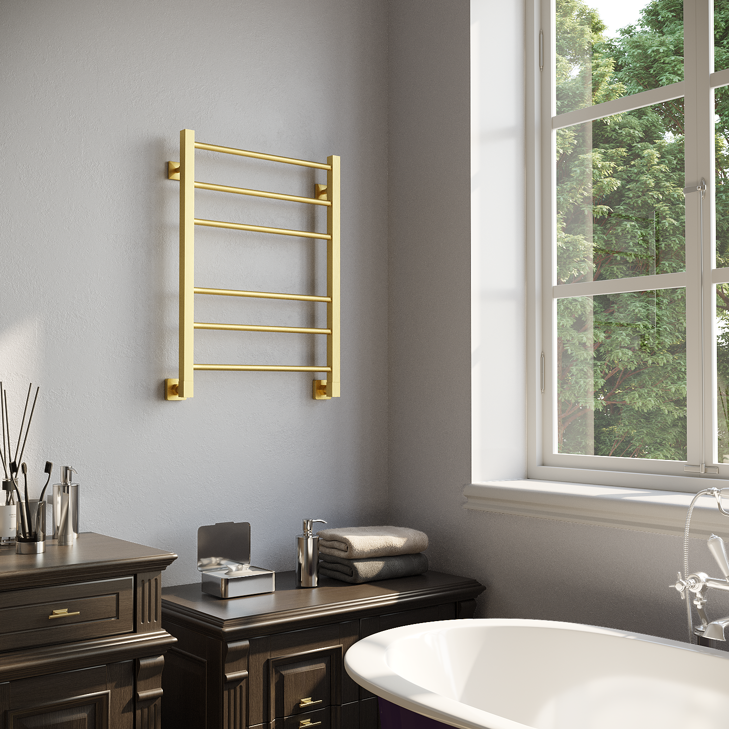 полотенцесушитель водяной stinox classic 50x70 золото сатин