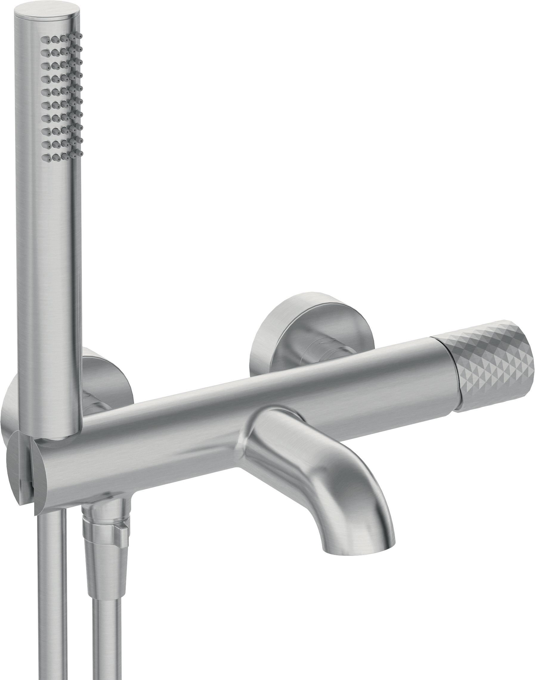 смеситель для ванны deante silia hexa bhs_f11m брашированная сталь