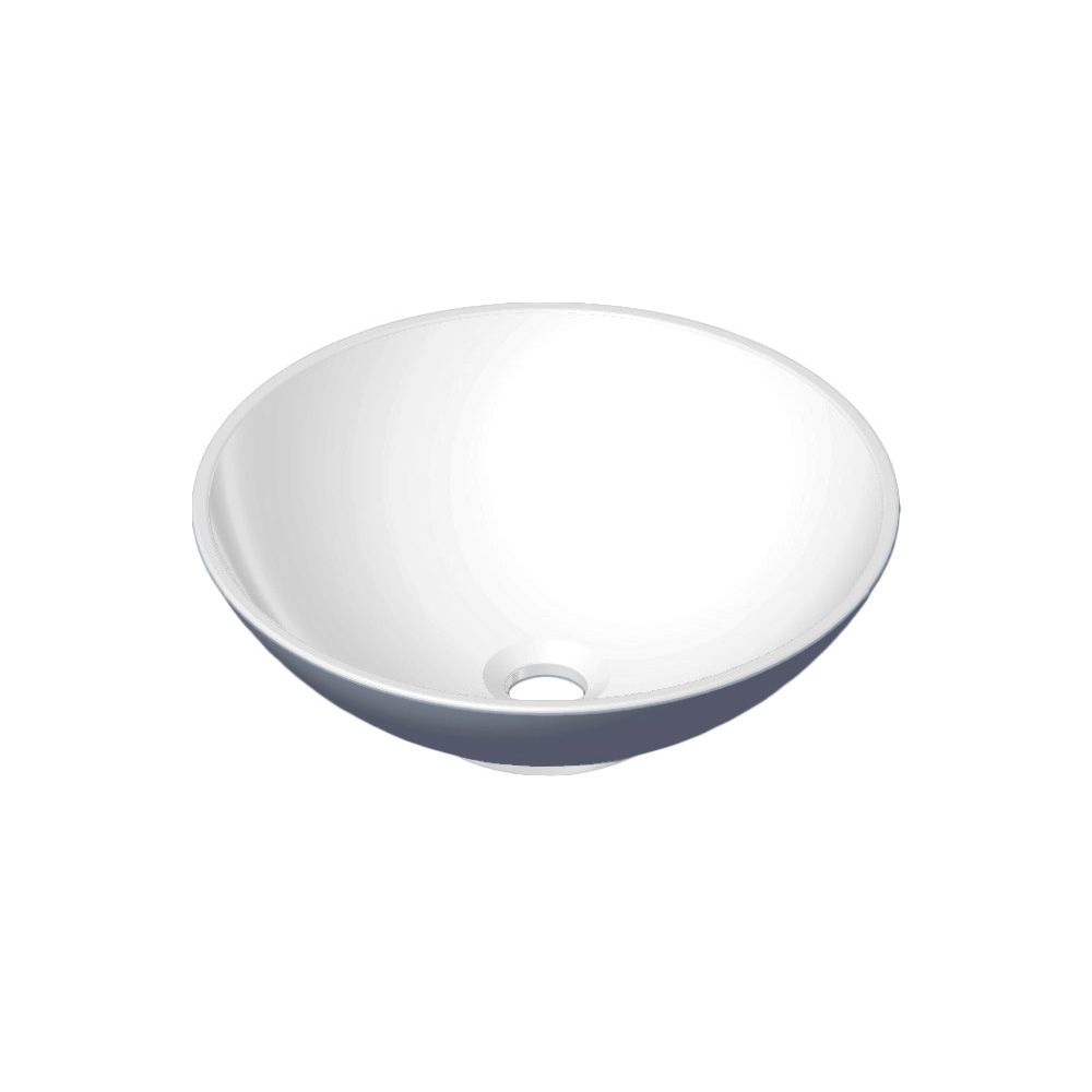 умывальник накладной radostone sfera 40,5x40,5 белый/серый