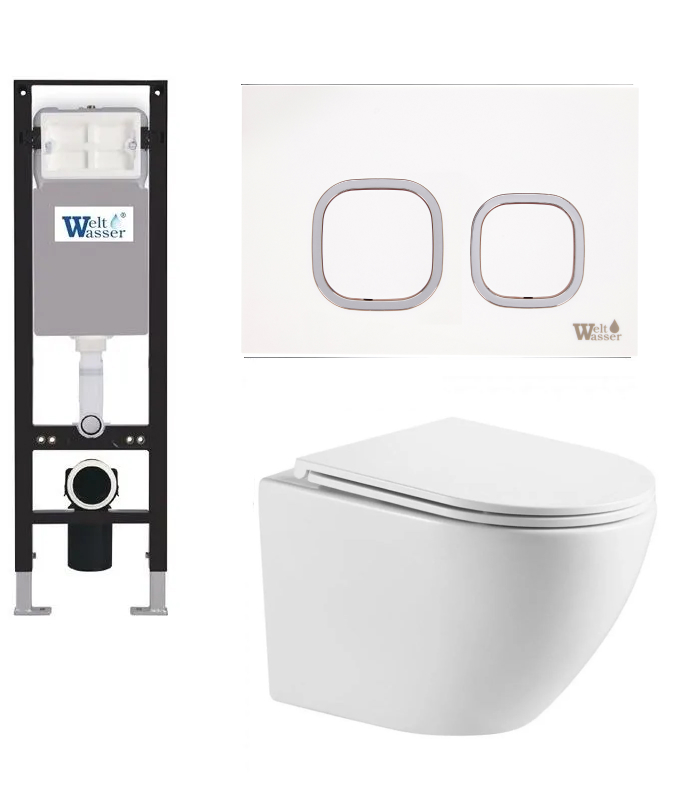 комплект инсталляция welt-wasser amberg 350 для унитаза merzbach 043 mt-wt  с клавишей смыва amberg rd-wt