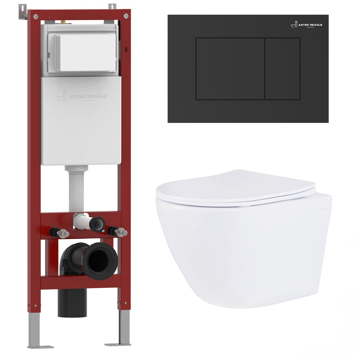комплект инсталляции asten readle zentralmodul ar0601-185b клавиша черная