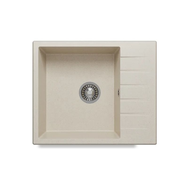 кухонная мойка polygran deka 600 60x50 кремовый