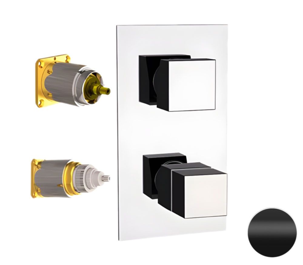 смеситель для душа remer q-elegance qt92kbno черный матовый