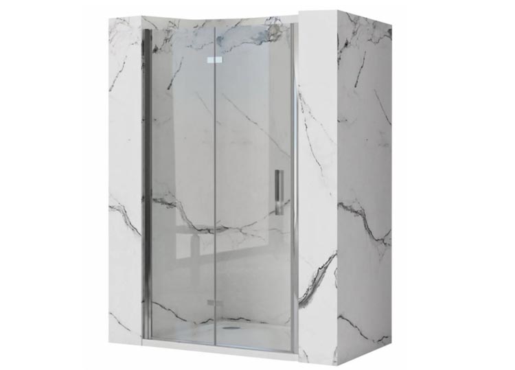 душевая дверь rea molier chrome rea-k6371 100x190 стекла прозрачные, профиль хром