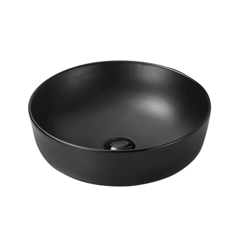умывальник накладной santiline sl-1054mb 41,5x41,5 черный матовый