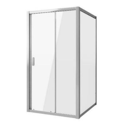 душевой уголок niagara nova ng-62-9a+ng-a100 90x100 стекла прозрачные, профиль хром