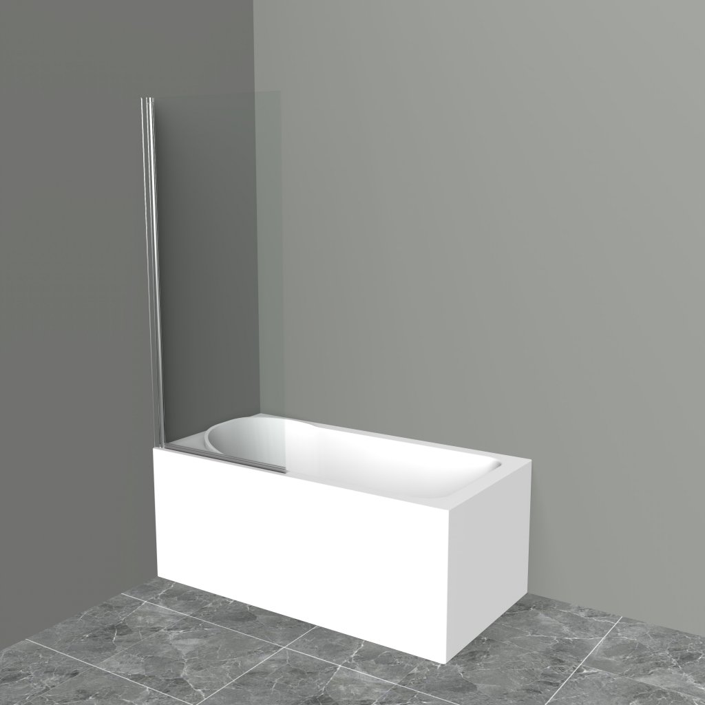 шторка на ванну belbagno uno-v-1-70/150-c-cr 70x150 прозрачное стекло / профиль хром