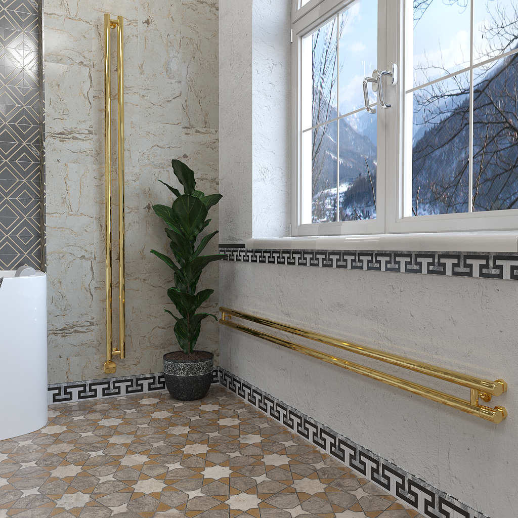 дизайн-радиатор отопления stinox minori design 10x180 золото глянец