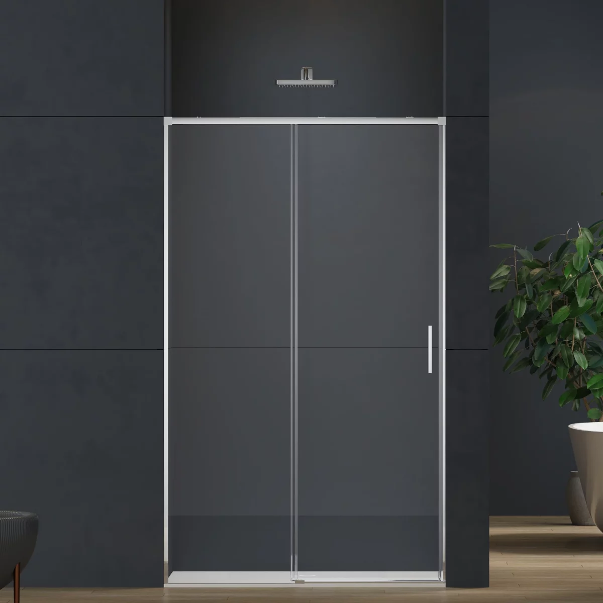 душевая дверь vincea soft 2 vds-3so2120cl 120x200 прозрачное стекло / профиль хром