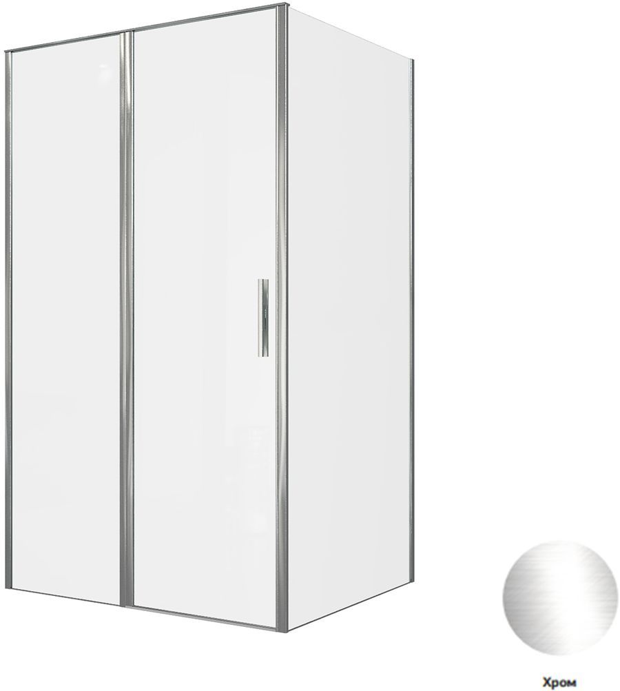 душевой уголок allen brau priority 269523 100x80 стекла прозрачные, профиль хром