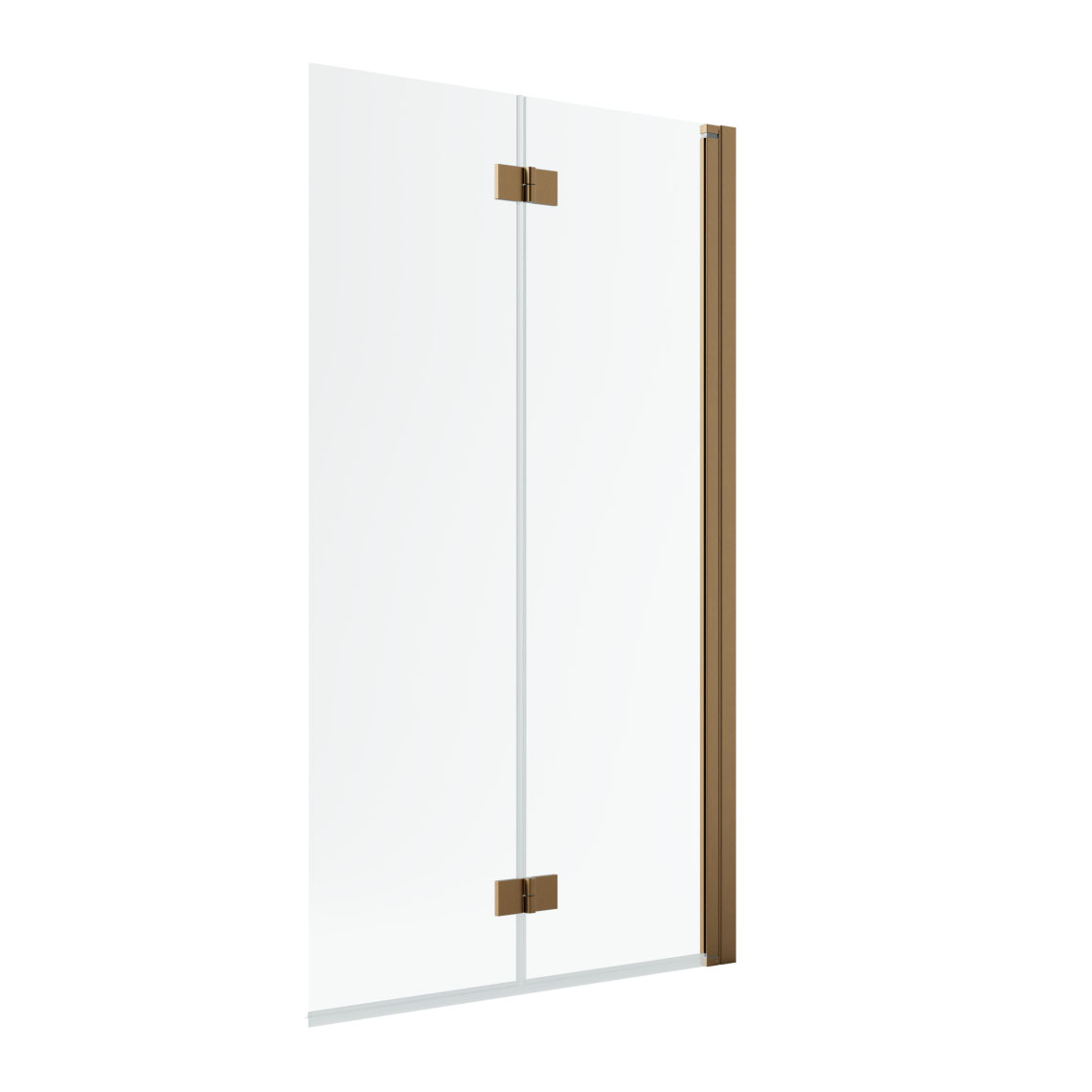 душевая шторка radaway nes brushed copper pnd i 140x150 правая, стекла прозрачные, профиль брашированная медь