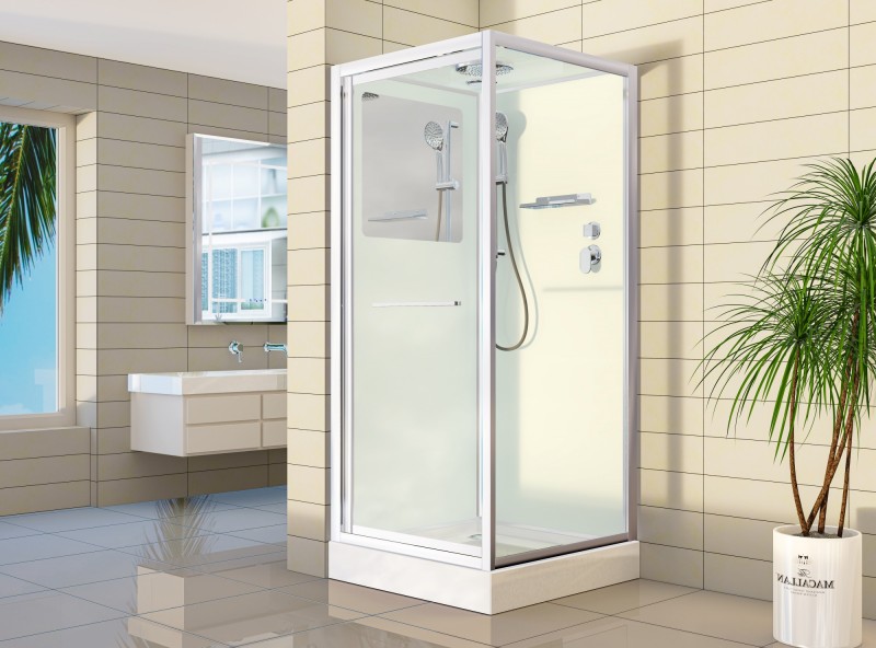 душевая кабина esbano est-slide-90ckr 90x90 стекла прозрачные, профиль хром матовый