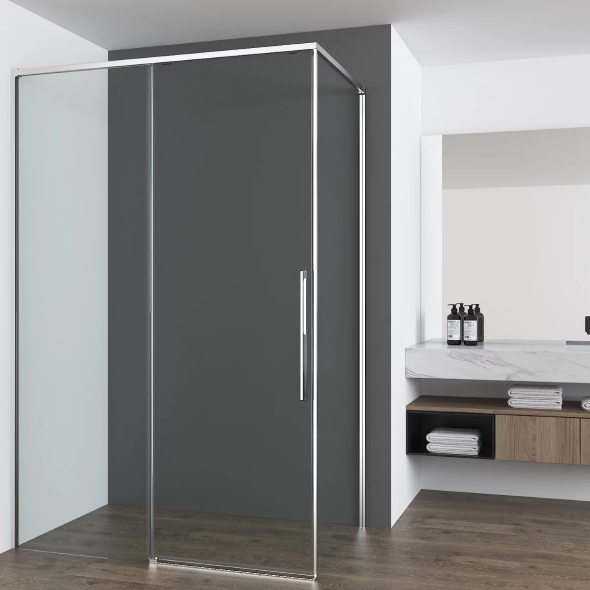душевой уголок vincea ultima vsr-7ul1010cl 100x100 прозрачное стекло / профиль хром