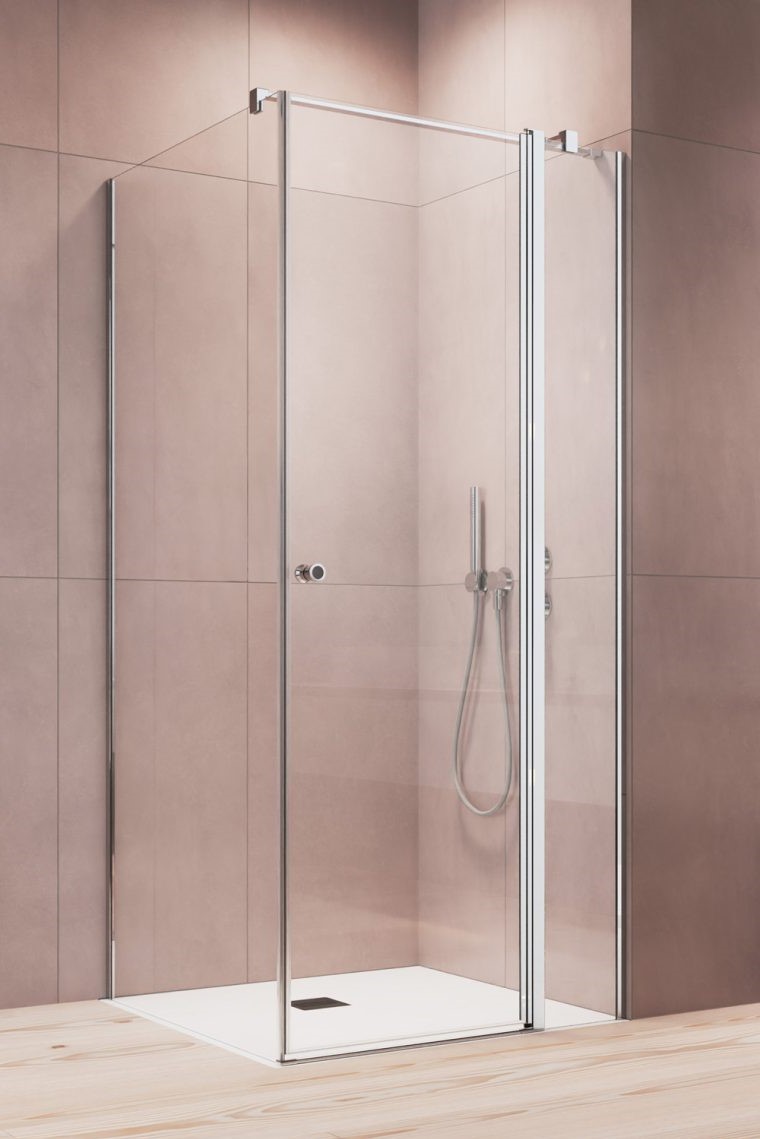 душевой уголок radaway eos kdj ii 90 90x90 правый, стекла прозрачные, профиль хром