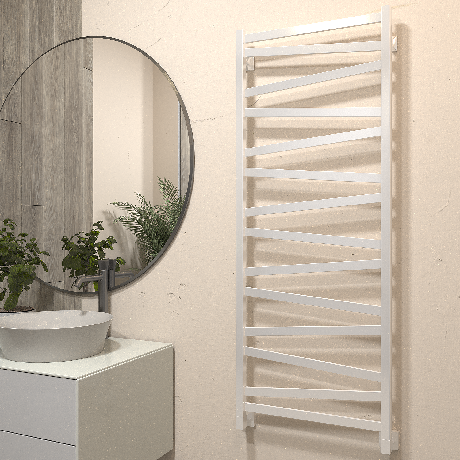 полотенцесушитель водяной stinox madena 50x140 белый глянец