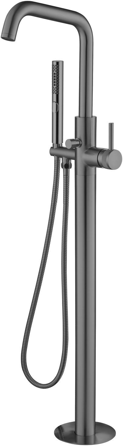 смеситель для ванны напольный allen brau priority 5.31008-mg графит брашированный