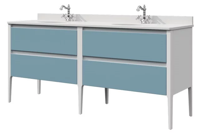 тумба напольная caprigo orlando orl190-b231/l817 голубой матовый