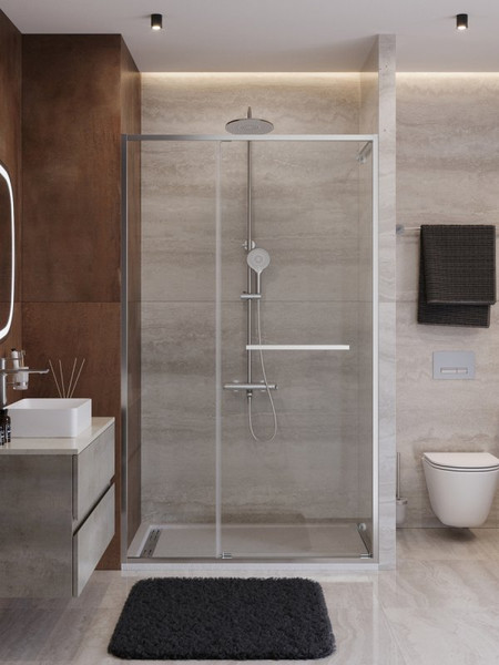душевая дверь cezares lux-b-fs-11-120-c-cr 120x195 стекла прозрачные, профиль хром
