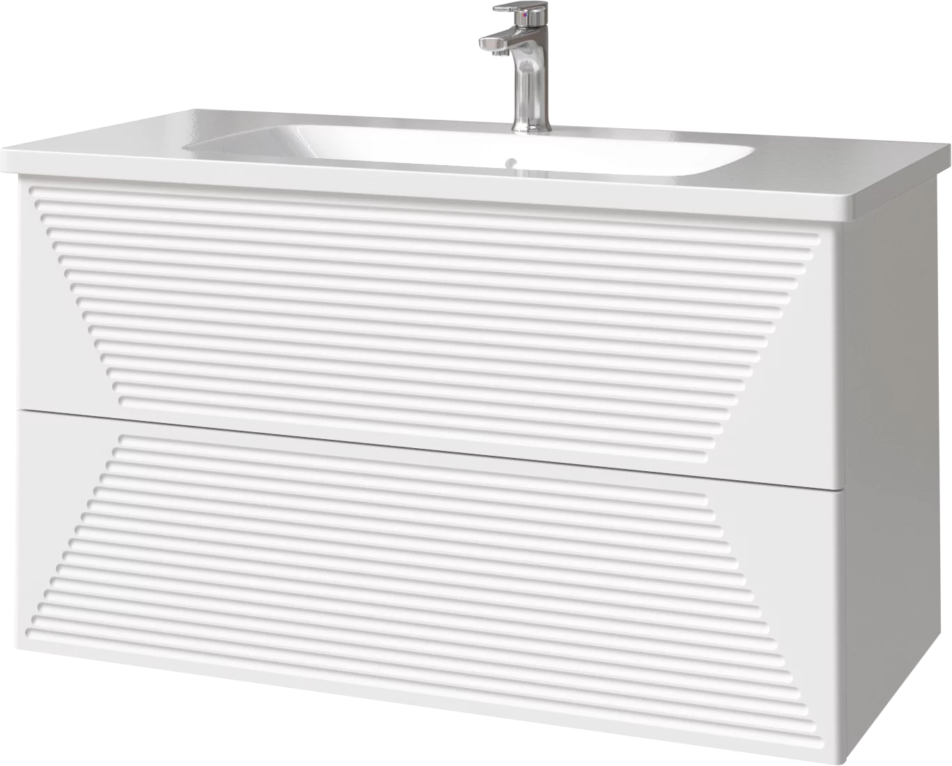 тумба подвесная caprigo modo terza 100 35614-sf027 белый матовый